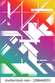 Abstract Hipster Lines Background . Vector design with a mix of colors and shapes