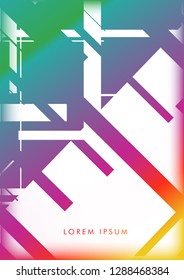 Abstract Hipster Lines Background . Vector design with a mix of colors and shapes