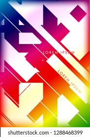 Abstract Hipster Lines Background . Vector design with a mix of colors and shapes