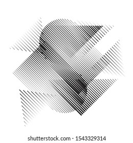 Abstract Hipster Lines Background . Vector Design with striped shapes . geometric elements for business cards, brochures. Geometrical chaotic creative composition