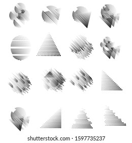 Abstract Hipster Lines Background . Vector Design with striped shapes . geometric elements for business cards, brochures. Geometrical chaotic creative composition