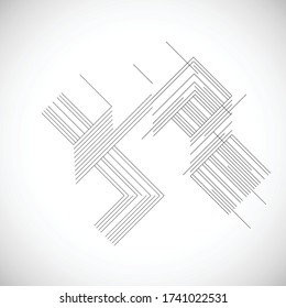 Abstract Hipster Lines Background . Vector .