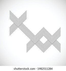 Abstract Hipster Lines Background . Vector Design .