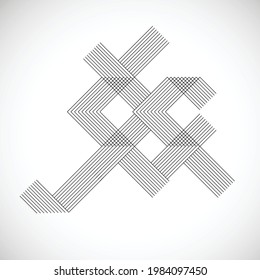 Resumen de líneas Hipster Fondo . Diseño de vectores.