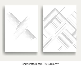 Abstract Hipster Lines Background . Vector Line Design . Poster template . Minimal art .