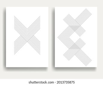 Abstract Hipster Lines Background . Vector Line Design . Poster template . Minimal art .