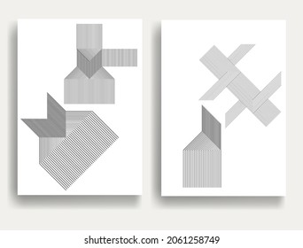 Abstract Hipster Lines Background . Vector Line Design . Poster template . Minimal art .