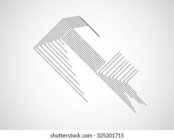 Abstract Hipster Lines Background . Vector .