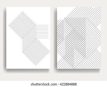 Abstract Hipster Lines Background . Vector Line Design .