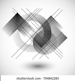 Abstract Hipster Lines Background . Vector Design with geometric elements for business cards, brochures. Geometrical creative composition