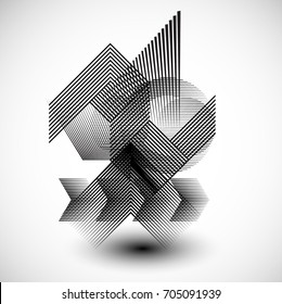 Abstract Hipster Lines Background . Vector Design with geometric elements for business cards, brochures. Geometrical creative composition
