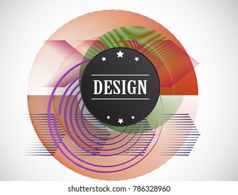 Abstract Hipster Lines Background . Vector Design with geometric elements for business cards, brochures. Geometrical creative composition