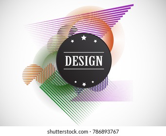 Abstract Hipster Lines Background . Vector Design with geometric elements for business cards, brochures. Geometrical creative composition