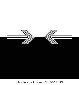 Abstract Hipster Negative space Background . Vector Arrow Design .