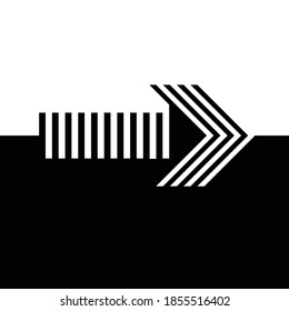 Abstract Hipster Negative space Background . Vector Arrow Design .