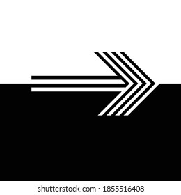 Abstract Hipster Negative space Background . Vector Arrow Design .