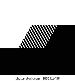Abstract Hipster Negative space Background . Vector Design .