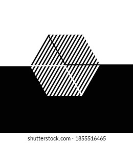 Abstract Hipster Negative space Background . Vector Design .