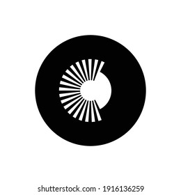 Abstract Hipster Negative space circle Logo . Vector  Design .  