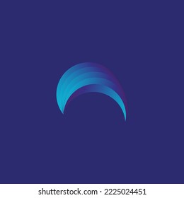 Abstract Hipster Negative space circle Logo . Vector Design