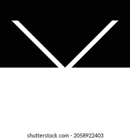 Resumen Hipster Logo del espacio negativo . Fondo geométrico . Diseño de vectores. Obra de arte conceptual en blanco y negro. 
