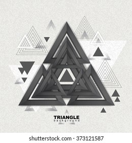 Abstract hipster polygon triangle background. Triangle pattern background