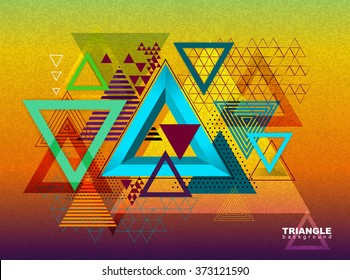 Abstract hipster polygon triangle background. Triangle pattern background