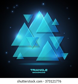 Abstract hipster polygon triangle background. Triangle pattern background