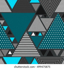 Abstract hipster polygon triangle background. Seamless Triangle background