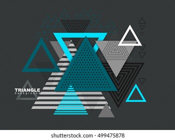Abstract hipster polygon triangle background. Triangle pattern background