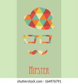 Abstract hipster portrait
