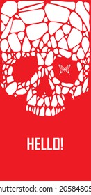 Abstract hipster poster with illustration drawn by hand and polygonal design element, symbol, sign for tattoo