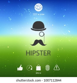 Abstract hipster silhouette