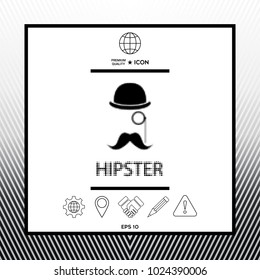 Abstract hipster silhouette