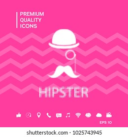 Abstract hipster silhouette
