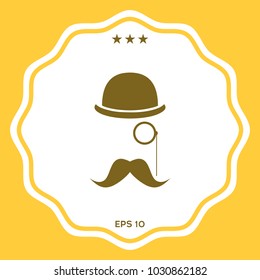 Abstract hipster silhouette