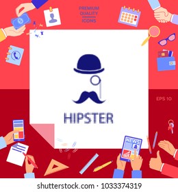 Abstract hipster silhouette