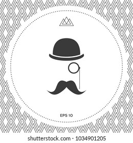 Abstract hipster silhouette