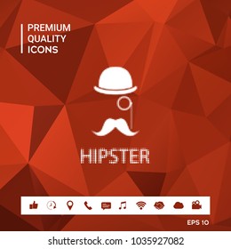 Abstract hipster silhouette