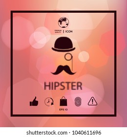 Abstract hipster silhouette