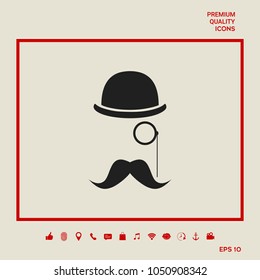 Abstract hipster silhouette