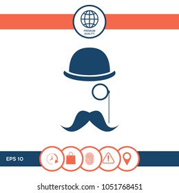 Abstract hipster silhouette
