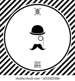 Abstract hipster silhouette