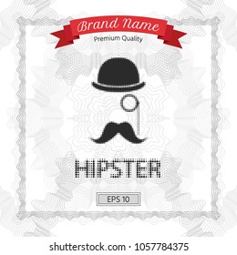 Abstract hipster silhouette