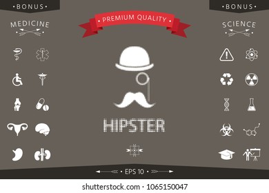 Abstract hipster silhouette