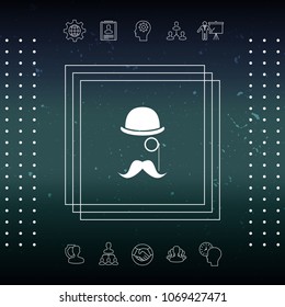 Abstract hipster silhouette