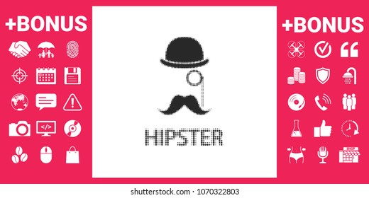 Abstract hipster silhouette