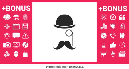 Abstract hipster silhouette