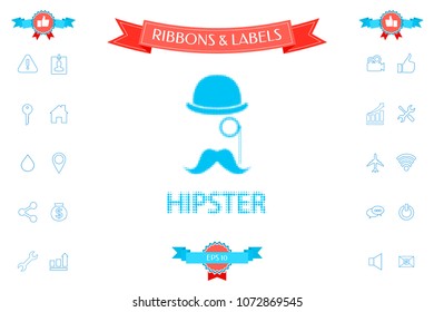 Abstract hipster silhouette