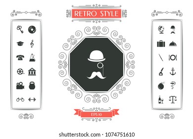 Abstract hipster silhouette